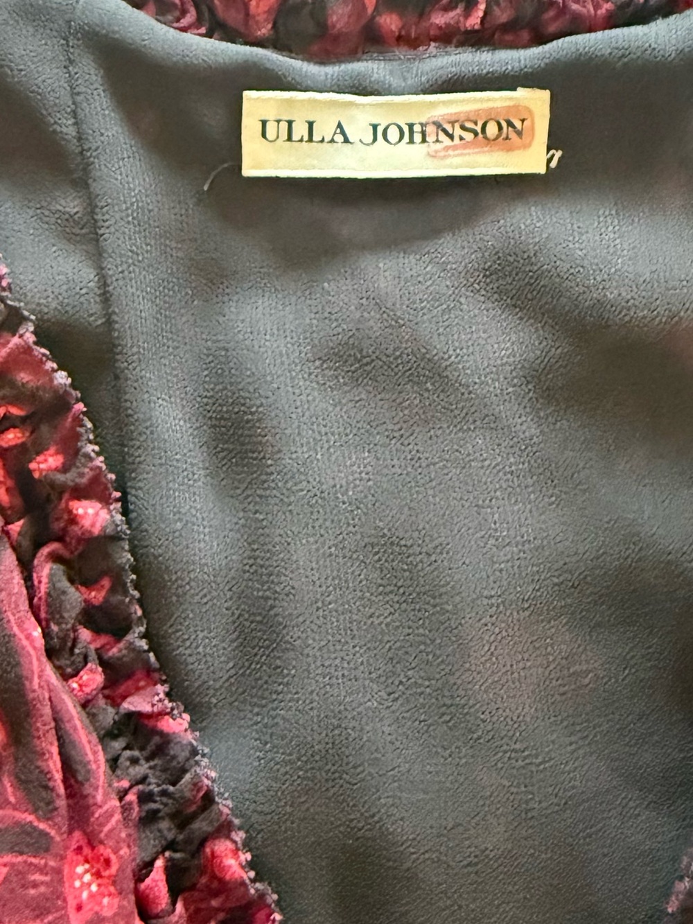Ulla Johnson Burgundy Ruffled Florella Gown - Picture 7 of 8